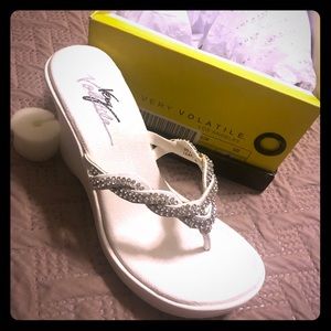 New wedges flip flops sparkly